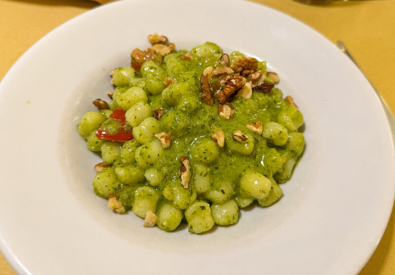 Gnochetti at Trattoria Sant'Omobono in Pisa, Italy