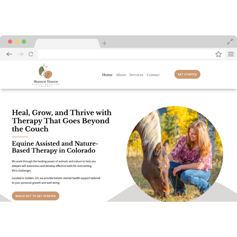 mockup of shannon hansen website