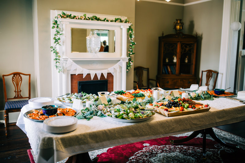 food for reception in old home