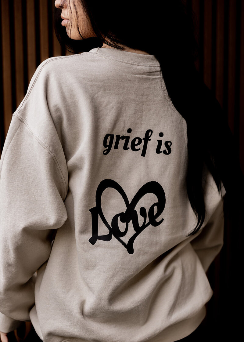 grief is love pullover for sale