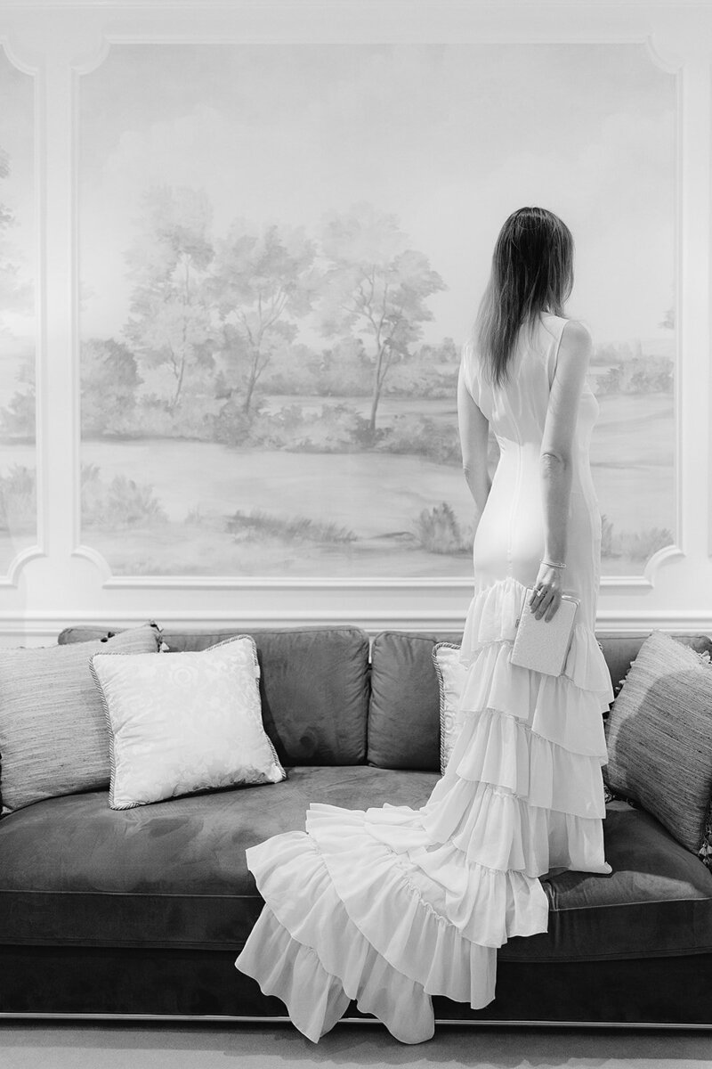 Editorial bridal photoshoot in New York featuring Chanel gown.