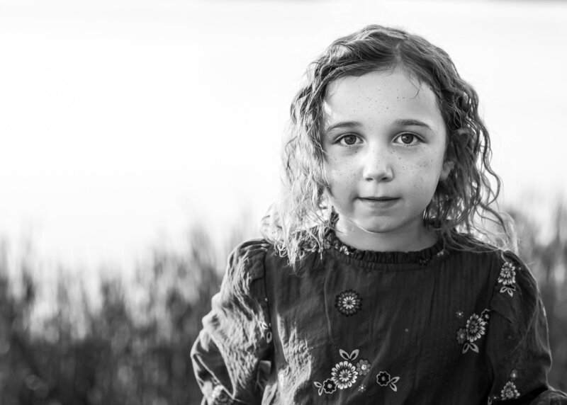 Young girl looking at camera