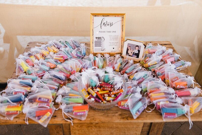 PEZ dispensers arranged on a table