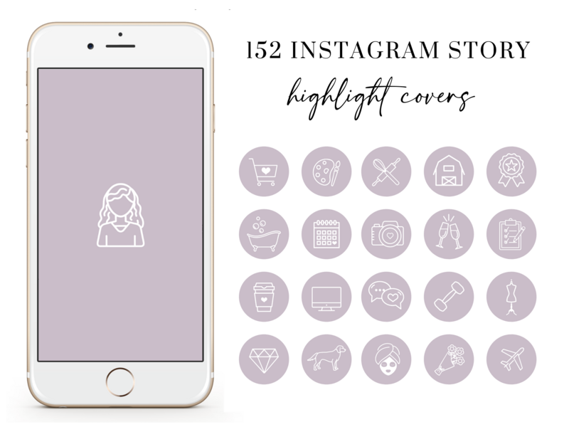 Instagram Story Highlight Icons - Instagram Story Covers - Highlight Covers For Instagram Purple Icons