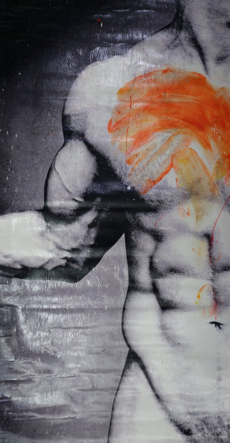Brent Ray Fraser - Pumped Live Box Painting Self Portrait 01 - 2012