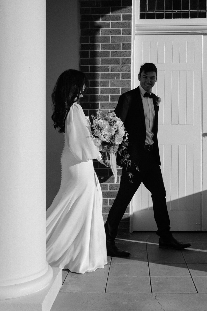 wedding portrait taken in the Bay Of Plenty with a warm and vintage style by Eilish Burt Photography
