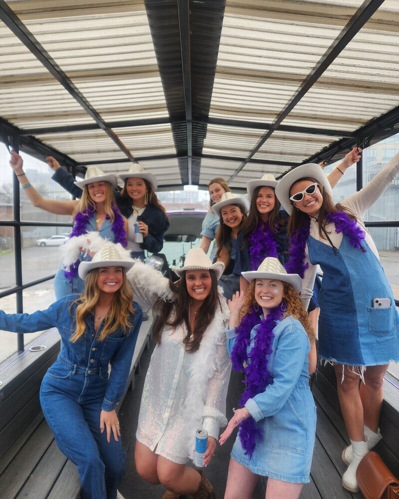 If you are visiting Nashville, TN and looking for fun things to do in Nashville, look no further. We provide an inclusive, welcoming party bus experience in Nashville created by an award-winning DJ!  Party Central Nashville is perfect for a Nashville party night, Nashville bachelorette party, Nashville birthday party, and more. Come take a tour of downtown Nashville with us!