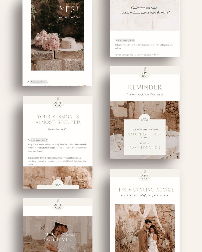 Elegant Flodesk templates for photographers Olive Oak 11