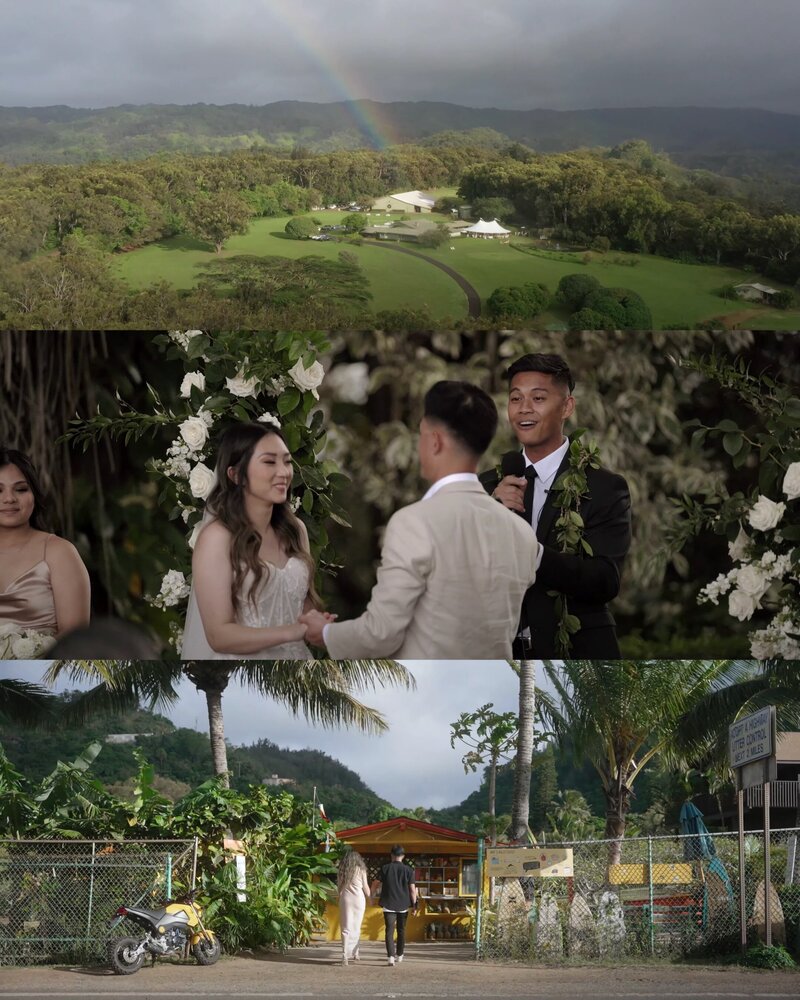 Tropical wedding video on Oahu, Hawaii