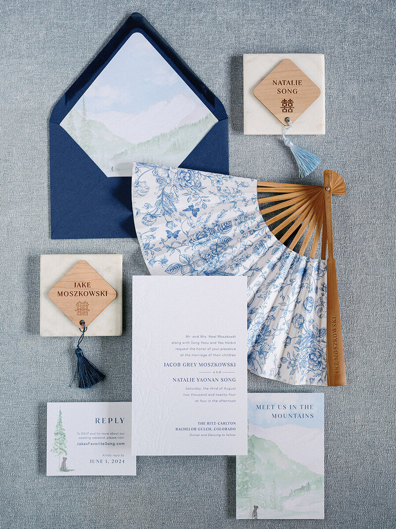 Ritz Carlton Mountain Wedding Invitations