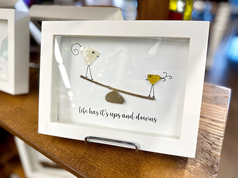 Life has its ups and downs shadow box