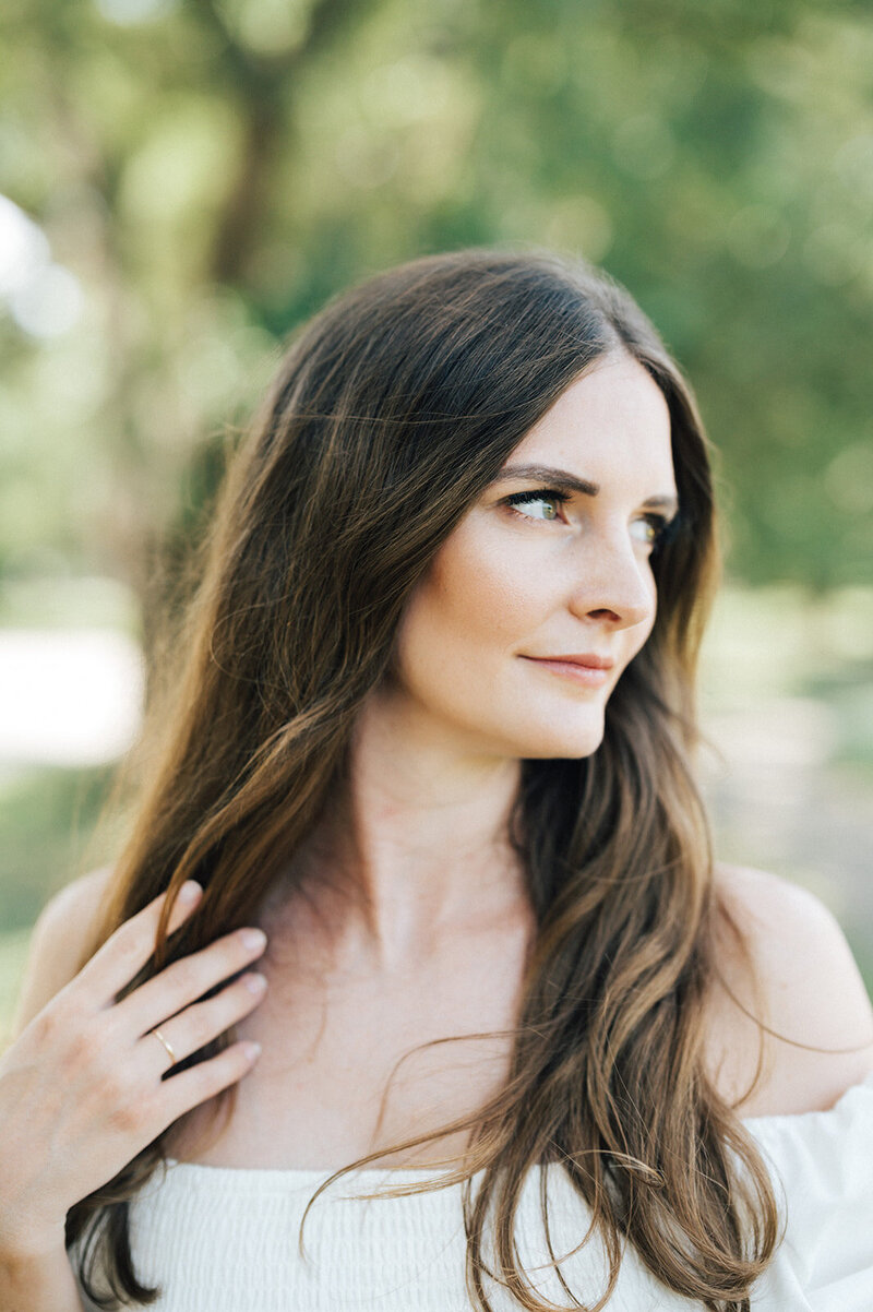 Bride and groom walk up memorial steps at their DC wedding