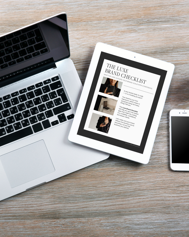 Refine your branding and position yourself for growth with The Luxe Brand Checklist. Download this free resource from Allie Clark Designs to create a cohesive, luxury brand identity that converts.