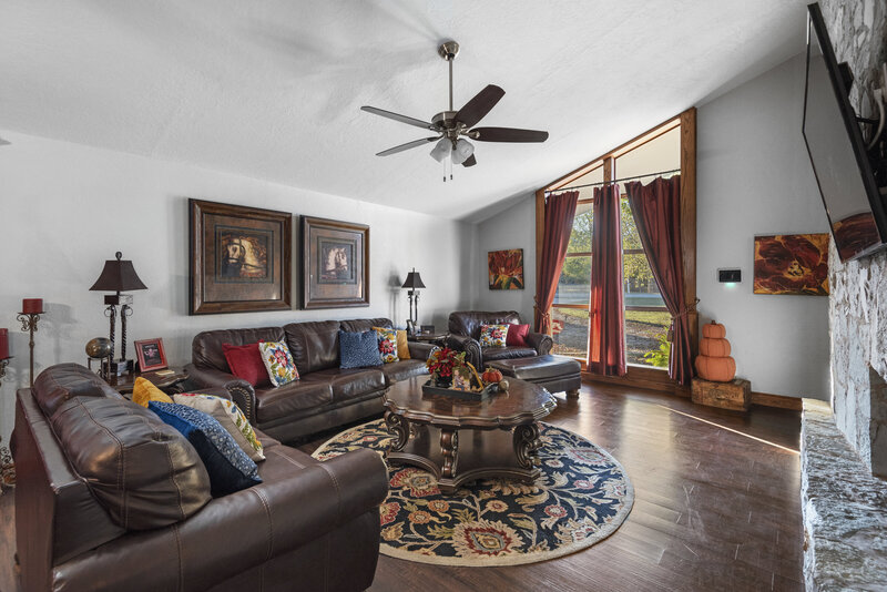 Large open living room hardwood floors