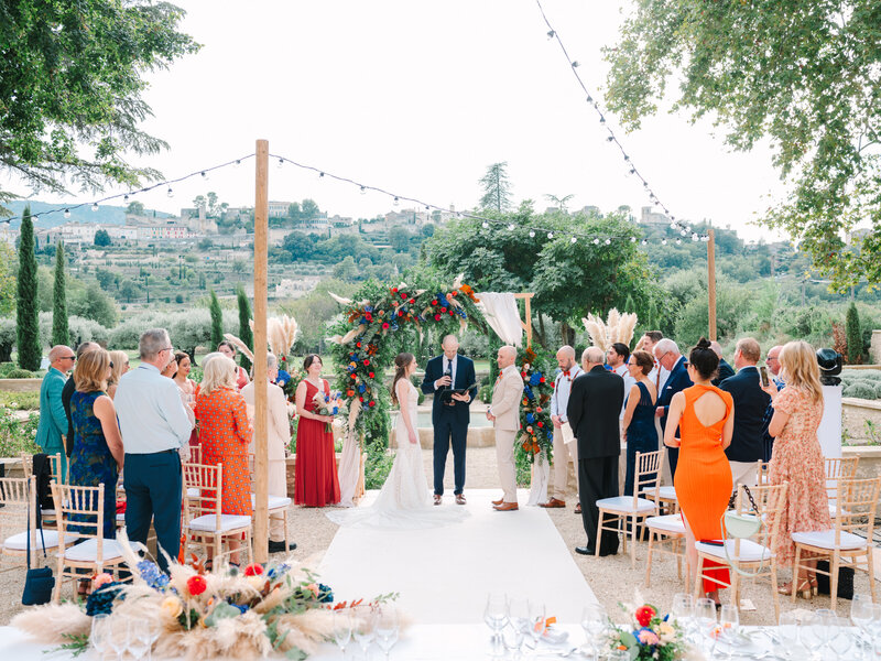 The ceremony with the guests, Provencal Wedding, France