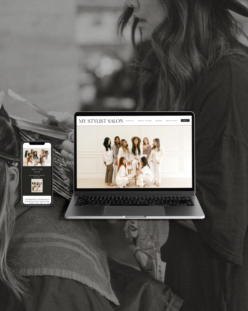 Stunning Showit custom website for small business owners.