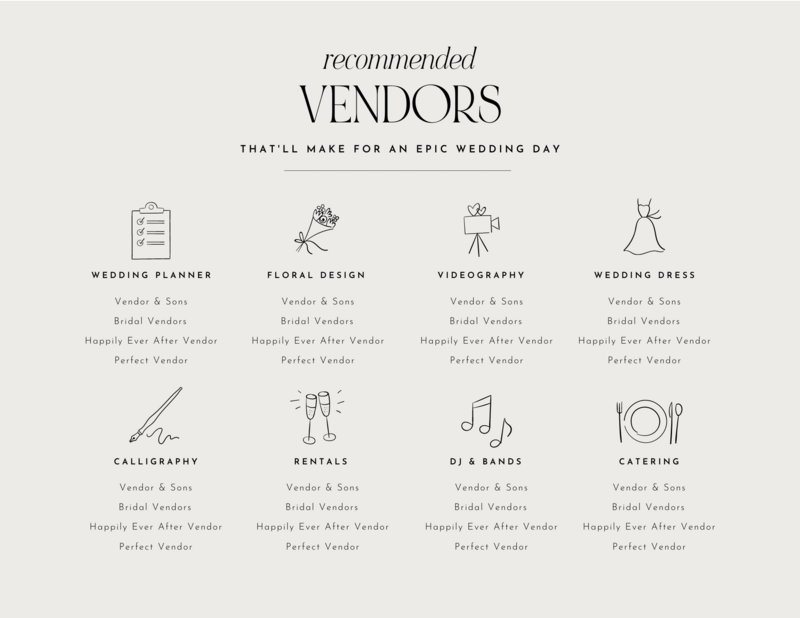 Recommended Vendors