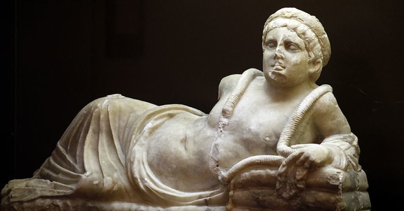 Volterra Etruscan Museum Reclining Woman Statue