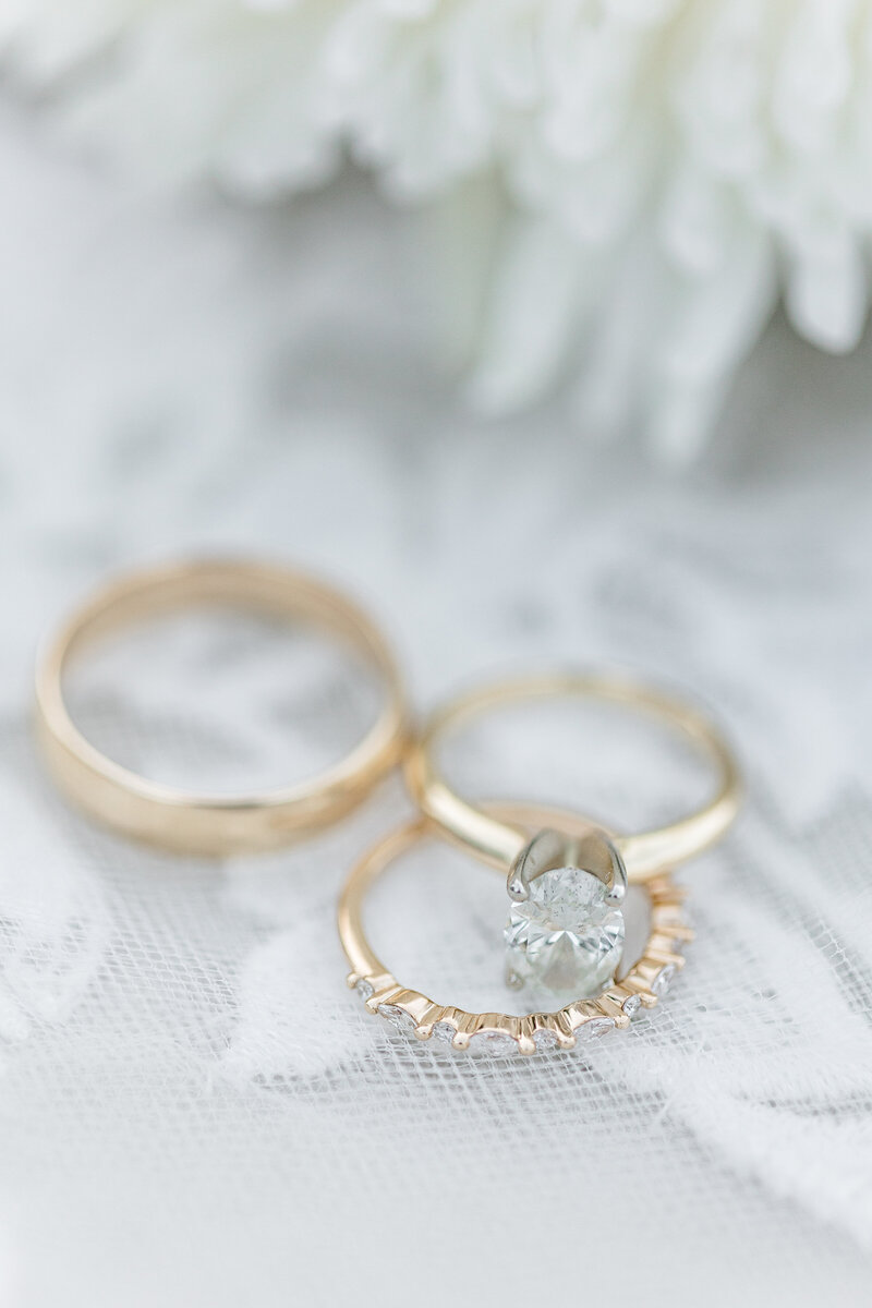 Atlanta Wedding Photographer | Wedding Rings On Lace Dress By Light and Airy Wedding Photographer Based In ATL GA, Emily Nicole Photography