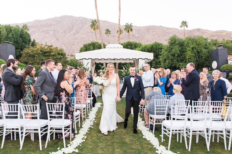 Danielle and Eric's wedding at Avalon Hotel in  Palm Springs photographed by Palm Springs photographer Ashley LaPrade.