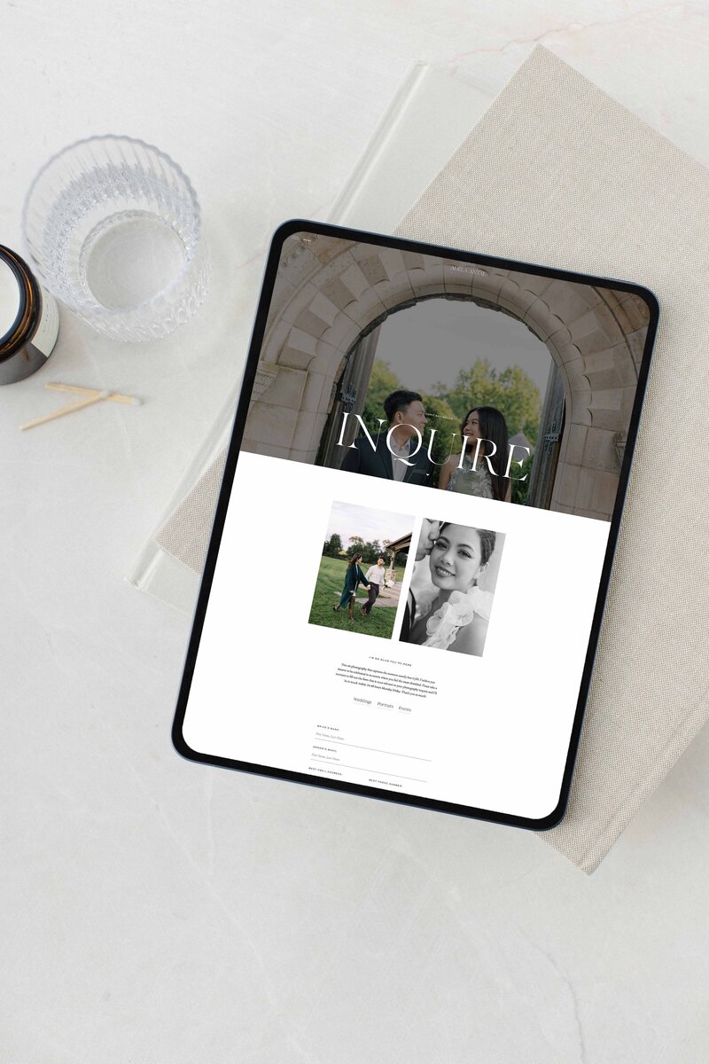 Wedding Videographer Branding on iPad