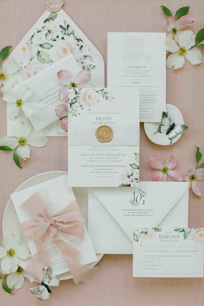 Blush linen styling mat for romantic wedding flat lays