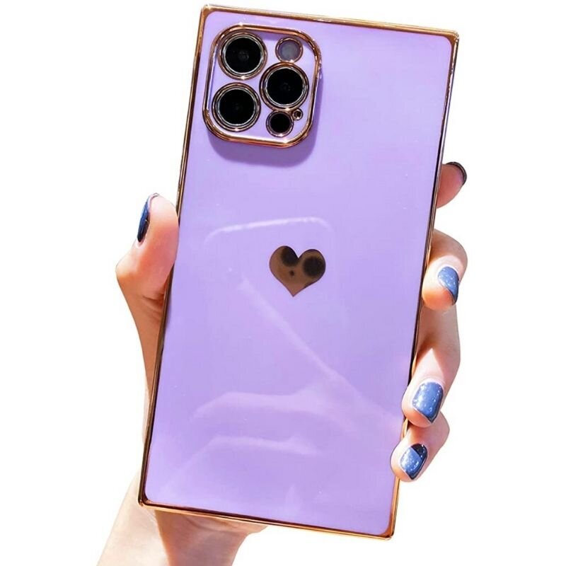 iPhone 13 Pro Case with Gold Heart Pattern [6.1 inches]-5