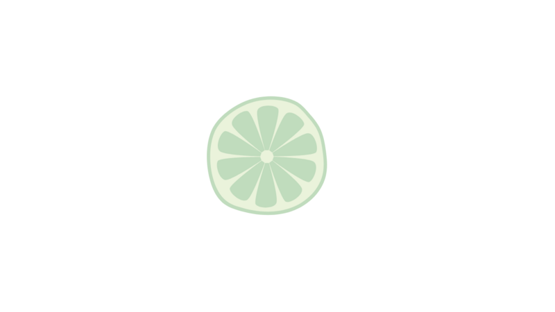 Green citrus wellness icon for energizing nutrition habits