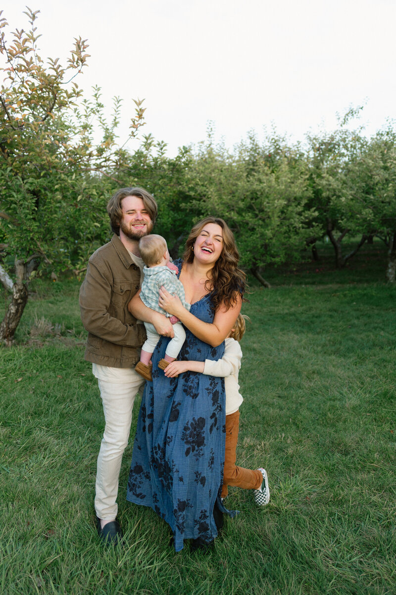 Black and white image collage of Thompson family