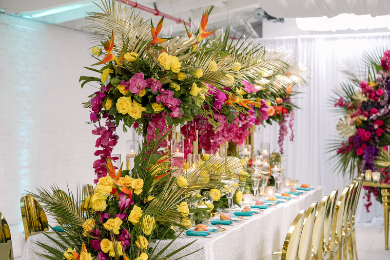 Tropical floral arrangement