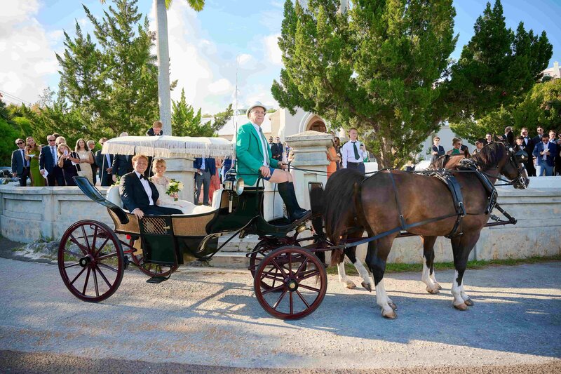Bermuda Wedding Bermuda Bride Horse Carriage Church Wedding