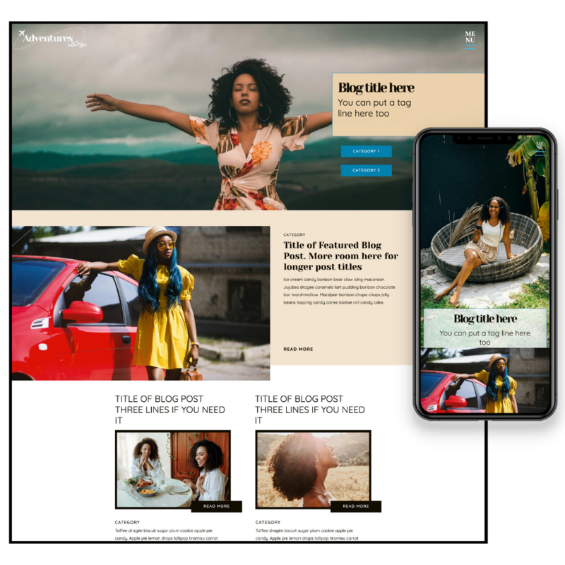 The Lumin Showit Website Template Blog Page