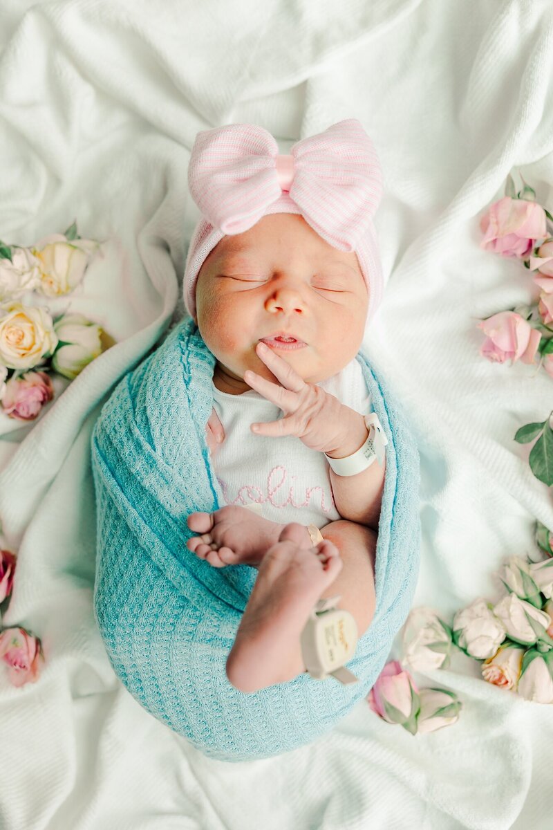 Tender Fresh 48 hospital session capturing newborn’s first hours of life at Sentara Rockingham Memorial Hospital