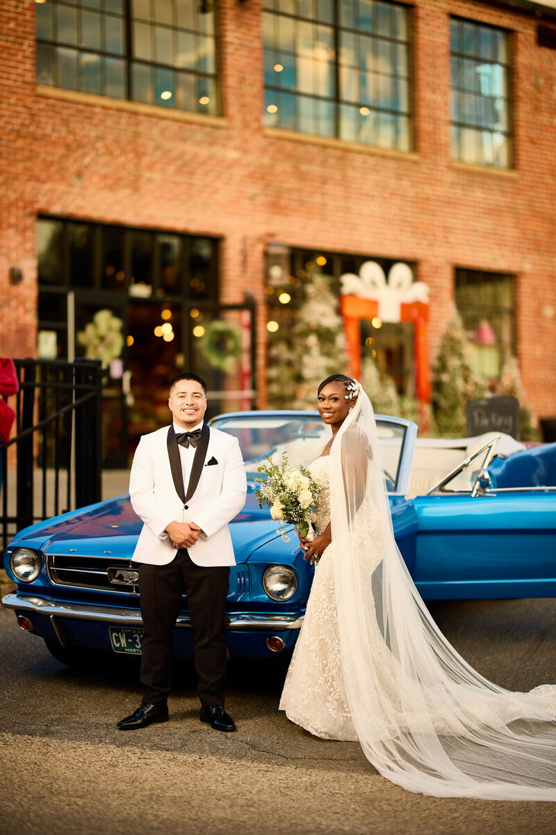 Outdoor wedding photo