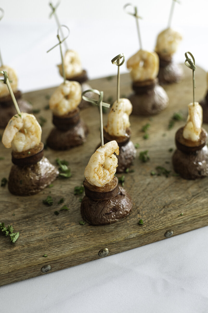 Shrimp skewers made by Mason Dixon catering