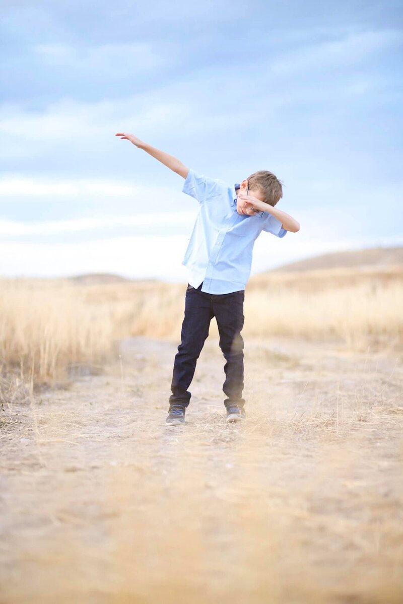 family photography session with young boy