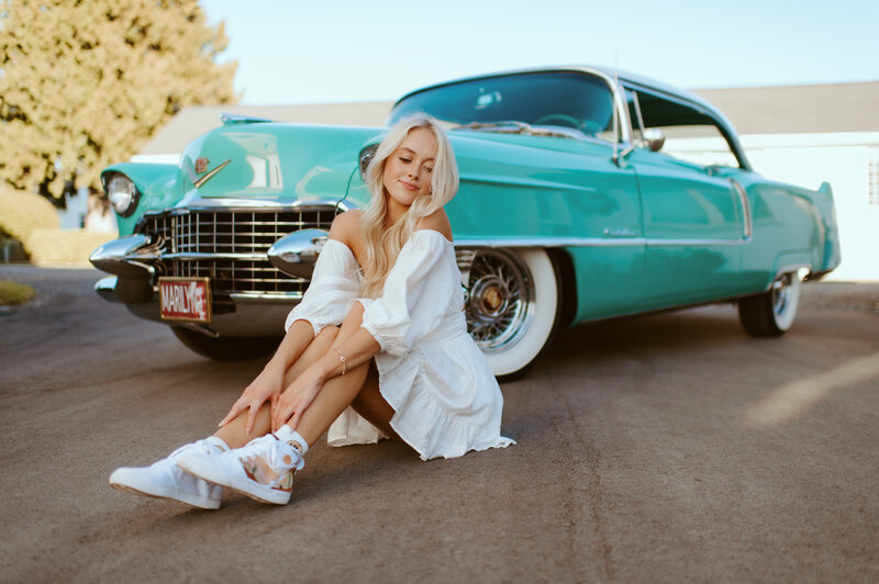 Portland Oregon Vintage Car Photoshoot Senior Photographer