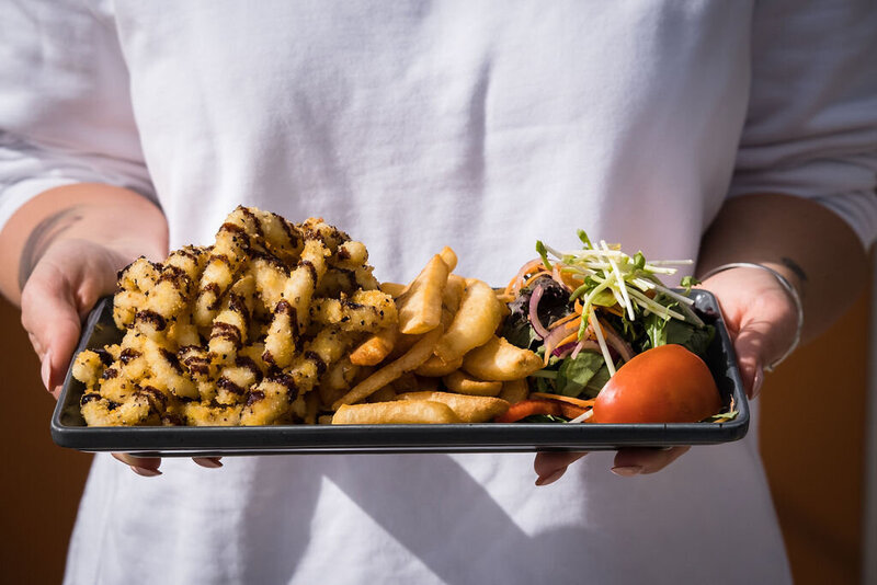 Crispy fresh calamari served at warrnambool rsl bistro