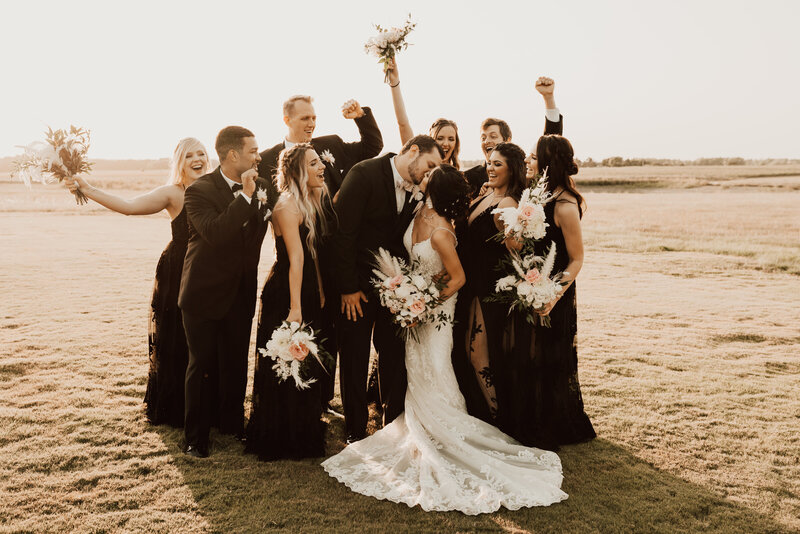 White Tux Industrial Wedding  at  The Hudson Wichita, KS