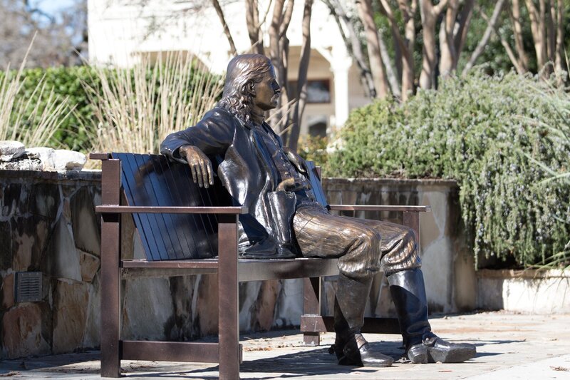 The statue of Wild Bill Hickock in Boerne, TX.