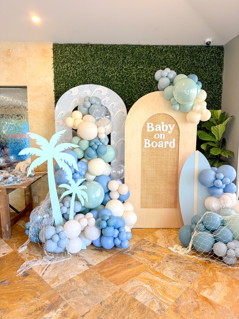 Sailboat themed baby shower balloons in Clearwater