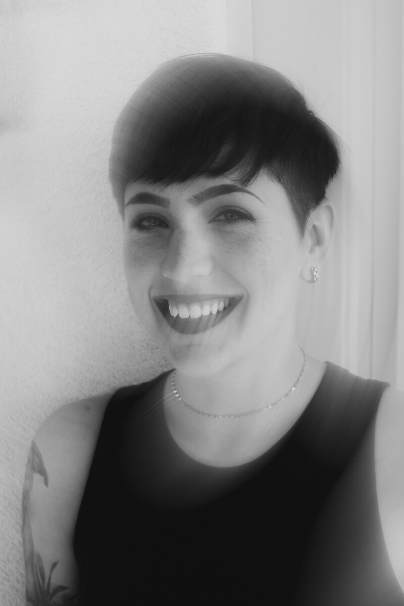 blurred woman smiling