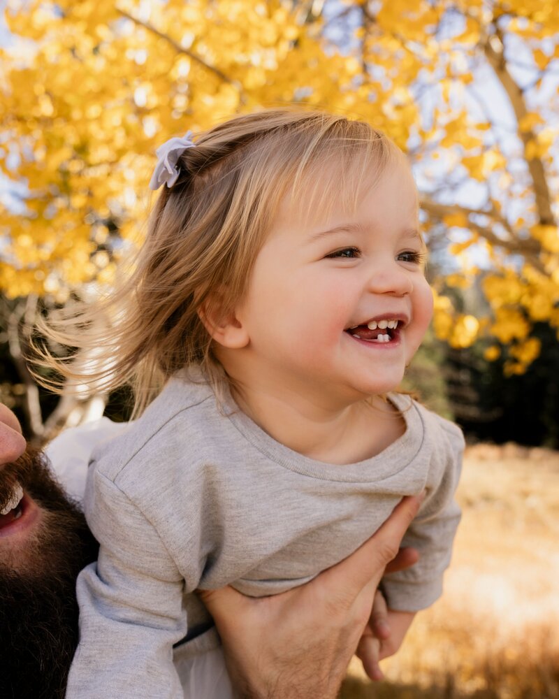 young girl laughing