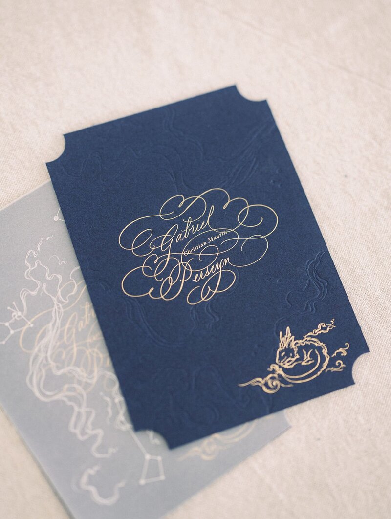 Pen to Paper - Geboortekaart Birth Announcement Gmund Matt 59 Foil Foliedruk Blinddruk Blind Deboss