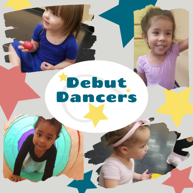 Debut Dancers learn appropriate classroom behavior, taking turns, responding to their name, sharing, and build motor skills while doing it!