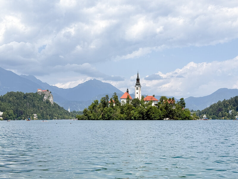 Lake Bled Slovenia trail along lake  2