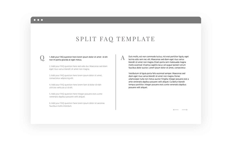FAQ Accordion Accordion Showit Template Addon
