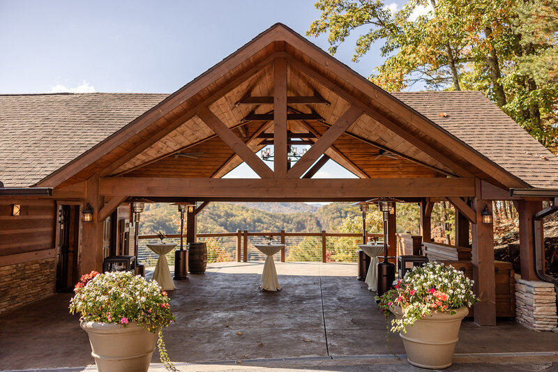 Covered Outdoor Ceremony Mountain Destination Wedding TN