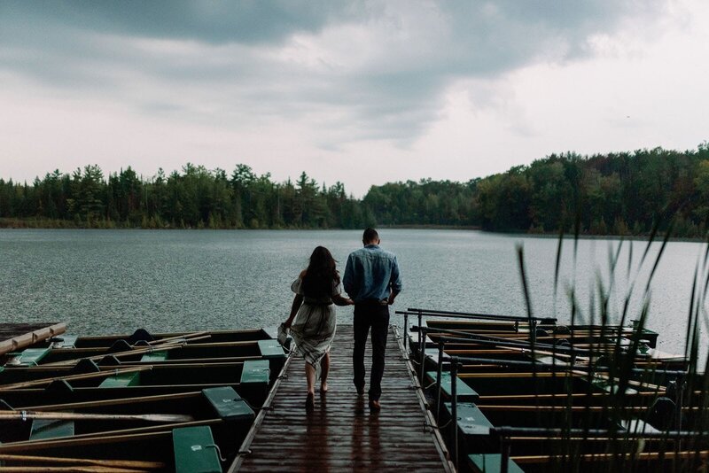 Romantic Stormy Engagement Photos Toronto couple romantic embrace stormy engagement photos toronto jacqueline james photography rowboats the notebook storm clouds Toronto Wedding Photographer Jacqueline James Photography