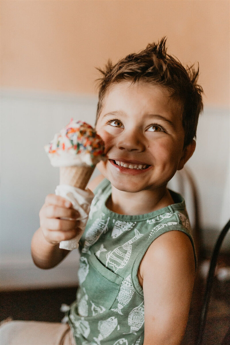 kid with ice cream